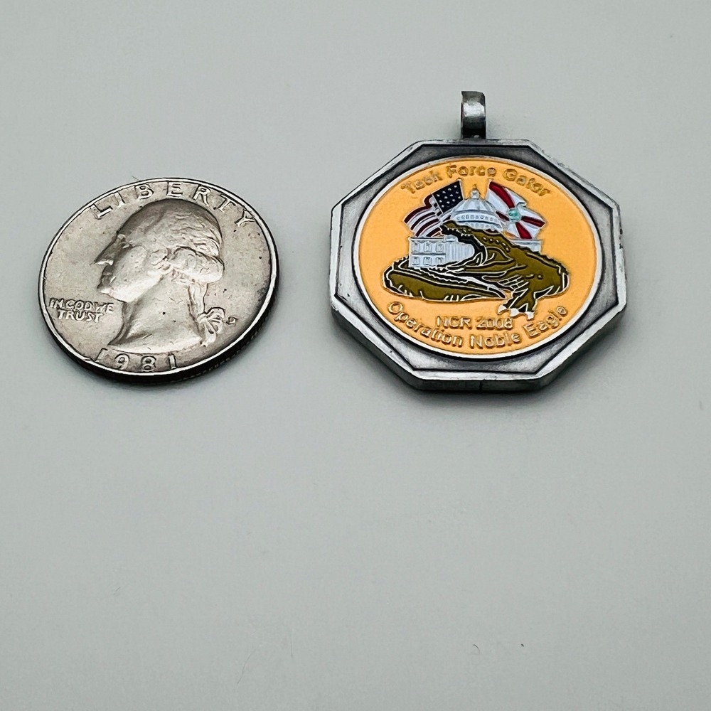 Task Force Gator Pendant Medallion Operation Noble Eagle Florida National Guard - Picture 8 of 10